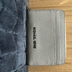Gray Michael Kors zipper wallet